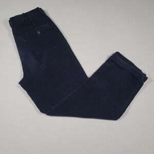 Brooks Brothers Mens 346 Pleated Corduroy Pants Dark Blue Cotton Size W35‎ x L32